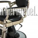 Кресло мужское Ричард цвет черный глянцевый, каркас цвета бронзы